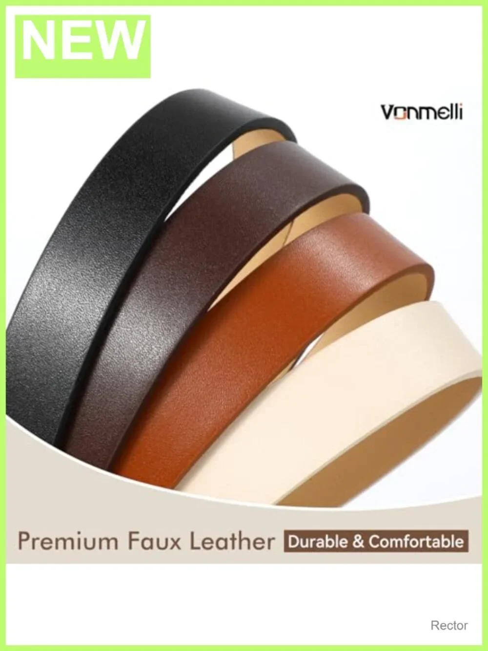 Women's Faux Leather Skinny Belts 4-Pack with Gold Buckles